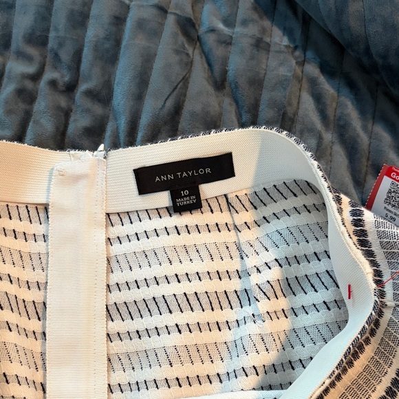 Ann Taylor Textured Stripe Pencil Skirt | Size 10 | Workwear Classic - Picture 2 of 5